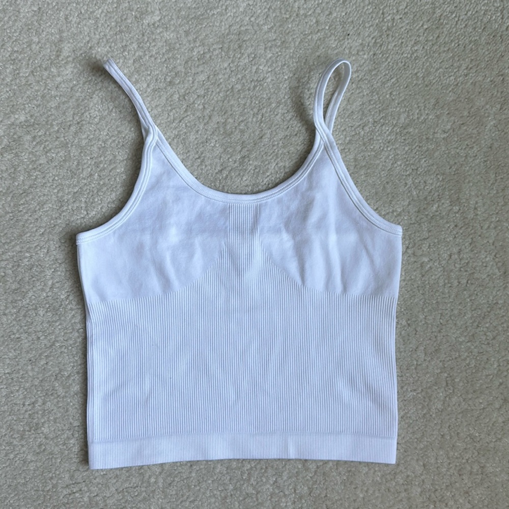 white tank top